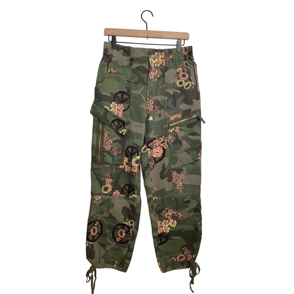 Free People Green Floral Joggers - Picture 2 of 3